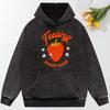 Feeling Berry Good Strawberry Print Washed Women Hoodies Cartoon Hoody Loose Top Cotton Multicolor Pullover
