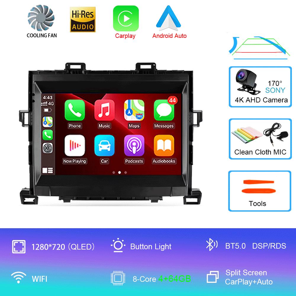 For Toyota Alphard H20 2008-2014 Car Radio Android 14 Carplay Auto Multimedia Player WIFI+4G DSP Autoradio Stereo 2din Head Unit