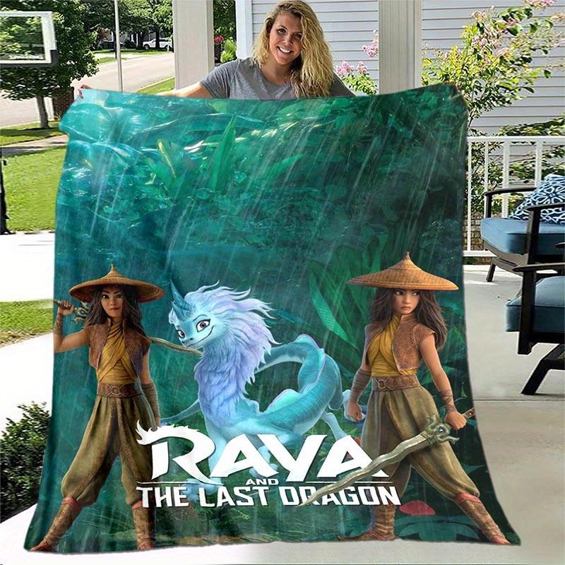 1pc Raya and The Last Dragon Printing Blanket - Soft, All-Season Throw for Living Room, Bedroom,Personalized Gift with Adorable Cartoon Design
