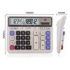 Deli 12-Digit Large Screen Dual Power Desktop Calculator