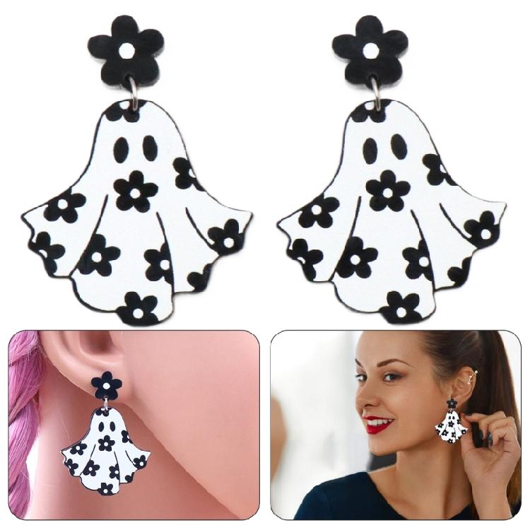 Flower Spirit Drop Earrings Jewelry Fashion Y2K Halloween Acrylic Earrings