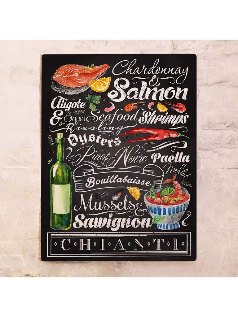 Beer and Snacks Tin Sign 20x30cm, Vintage Pub Wall Art Decor