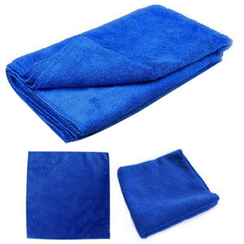 20Pcs Absorbent Microfiber Towel Car Home Kitchen Washing Clean Wash Cloth Blue