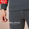 Hodo Mid-High Collar Wool Blend Thermal Underwear Set