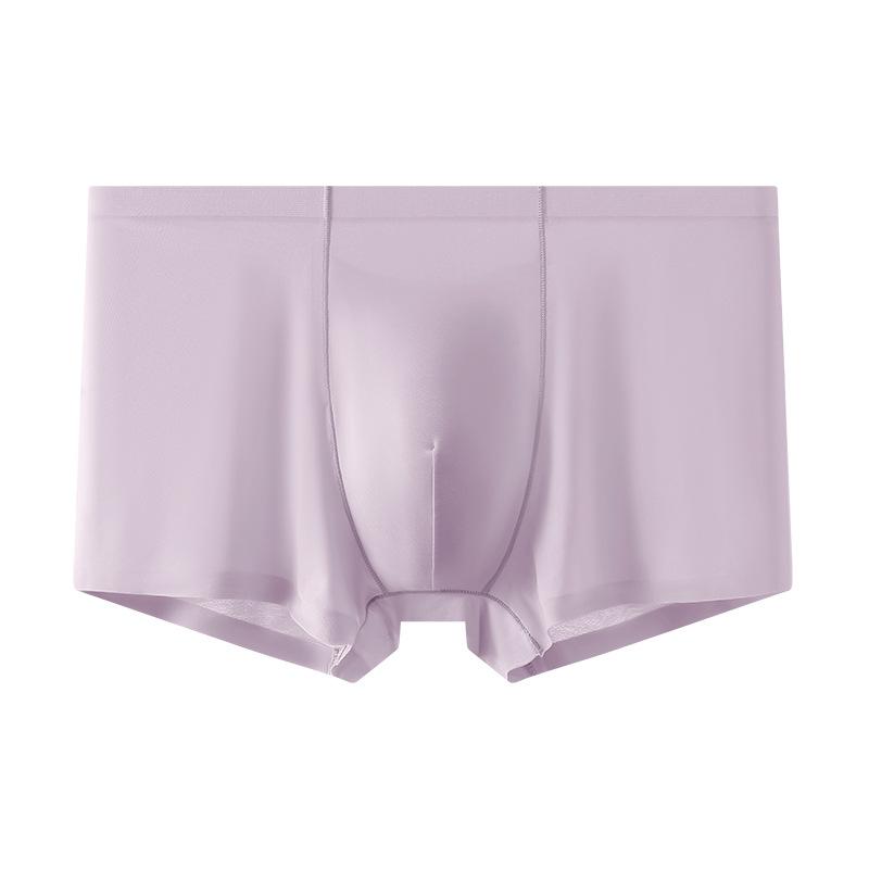 Male Spring and Summer Ice Silk Without Trace Breathable Antibacterial Quick Dry Motion A Piece of Flat Angle Underwear