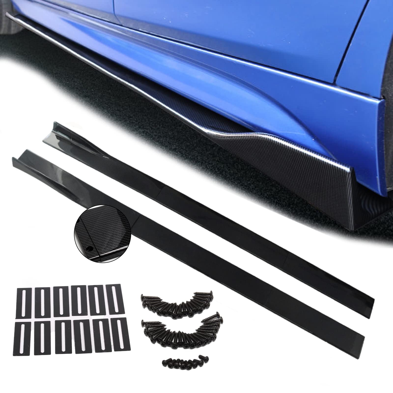 

VEHSUN Универсальные боковые боковые канарды Боковой аэродинамический протектор Передний и задний Углеродное волокно [Улучшенный продукт] Канарды, Закрылки, Спойлеры, Юбки, Губы,