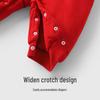 Youqi Baby Red Festive Thickened Cotton Jumpsuit