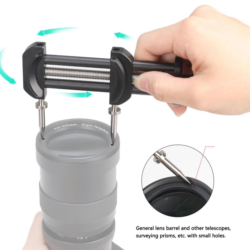 Akozon Lens Thread Repair Tool for Camera and Filter Adjustment 25mm to 130mm - Aluminum Alloy Camera Lens Vice Repair Tool - Electronics/Photography/