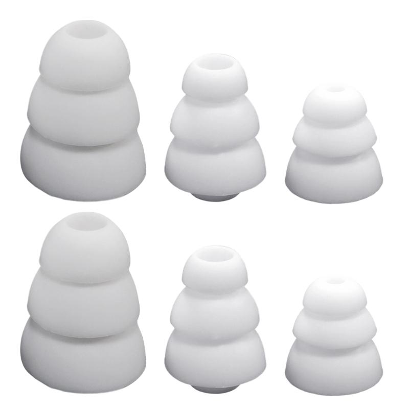 

6Pcs Soft Silicone Earbud Tip 3.8mm Wide Compatibility For In Ear Headphones And Hearing Aids белый