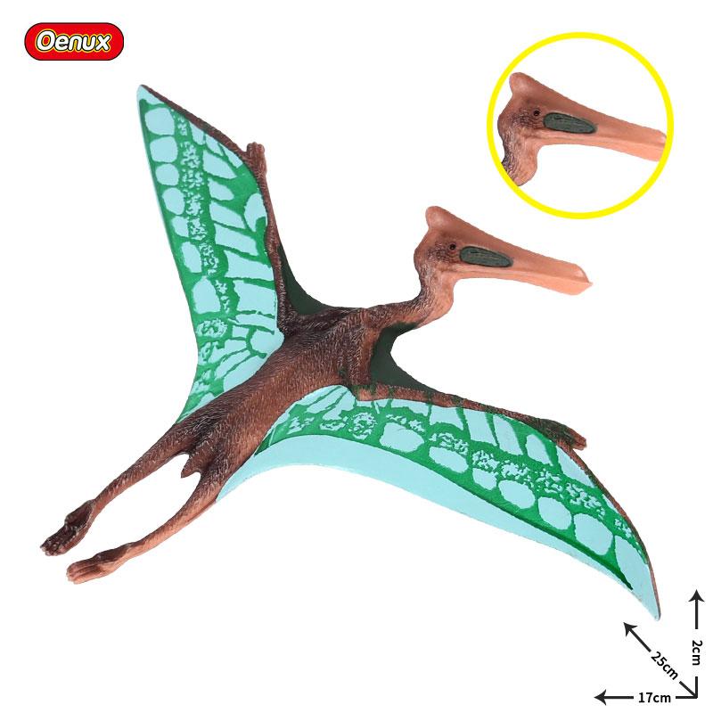 Oenux Classico Giurassico Dinosauro Giocattolo Quetzalcoatlus Ljahjas Pterodattilo Action Figures Animali Modello PVC Collezione Giocattolo per Bambini