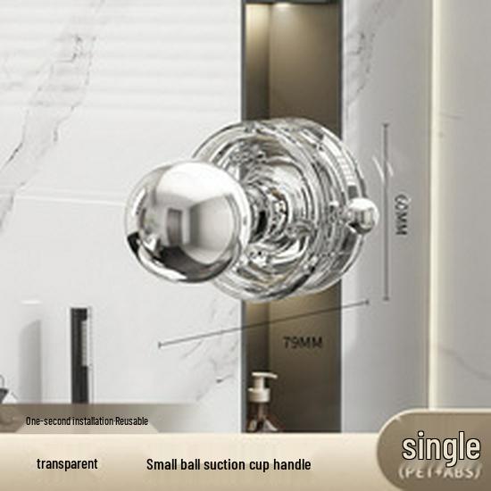 No-Drill Suction Cup Handle for Glass Shower, Sliding Doors, and Refrigerators