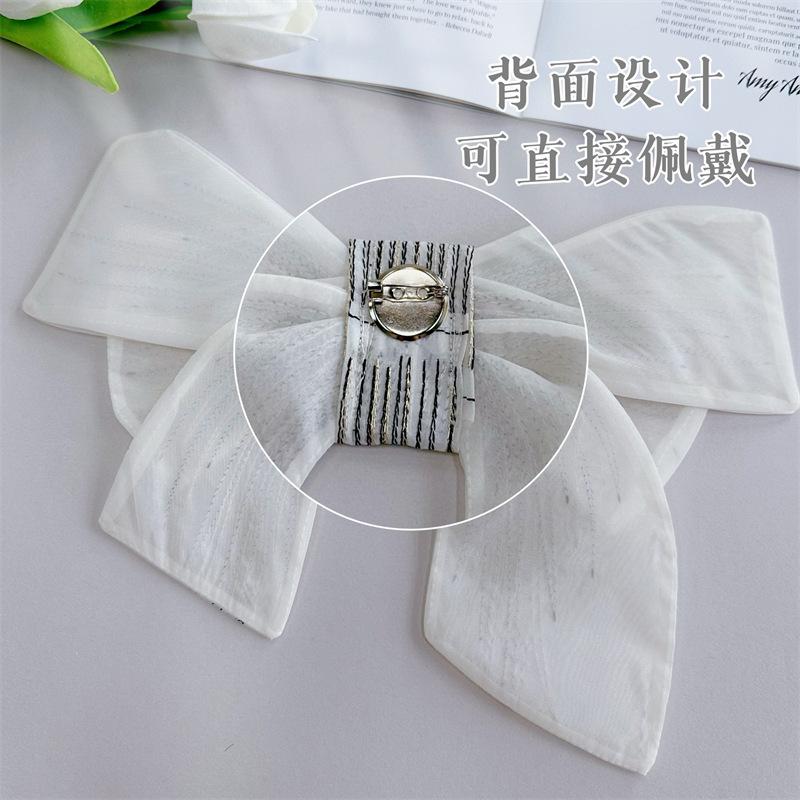 Internet Celebrity Embroidery Embroidery Bow Women'S Top Dress Versatile Decorative Accessories Diy