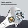 Adjustable Multifunctional Large-Opening Self-Tightening Short Handle Wrench for Plumbing