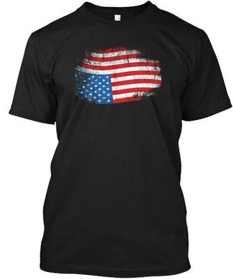 Upside Down American Flag Us In Distress T-Shirt Made In the USA Size S To 5XL