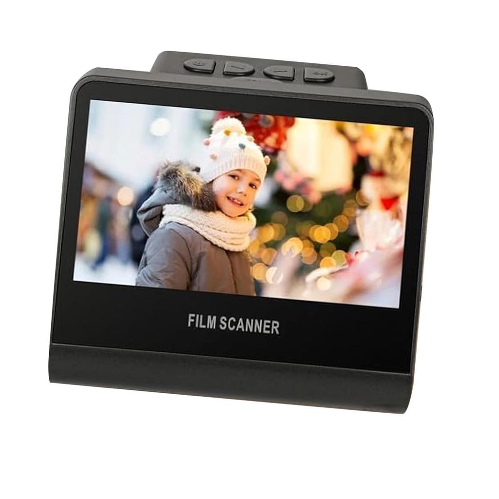 Film Scanner Digital 22MP 5in LCD Screen 16GB Memory Convert Black Negative Monochrome Slides Into JPEG Photos