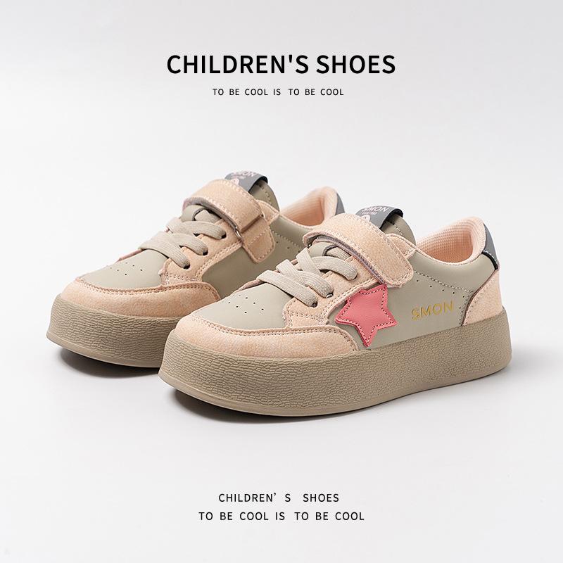 Design sense girls shoes 2025 spring and autumn new children's sports shoes versatile dad shoes medium and older girls casual shoes