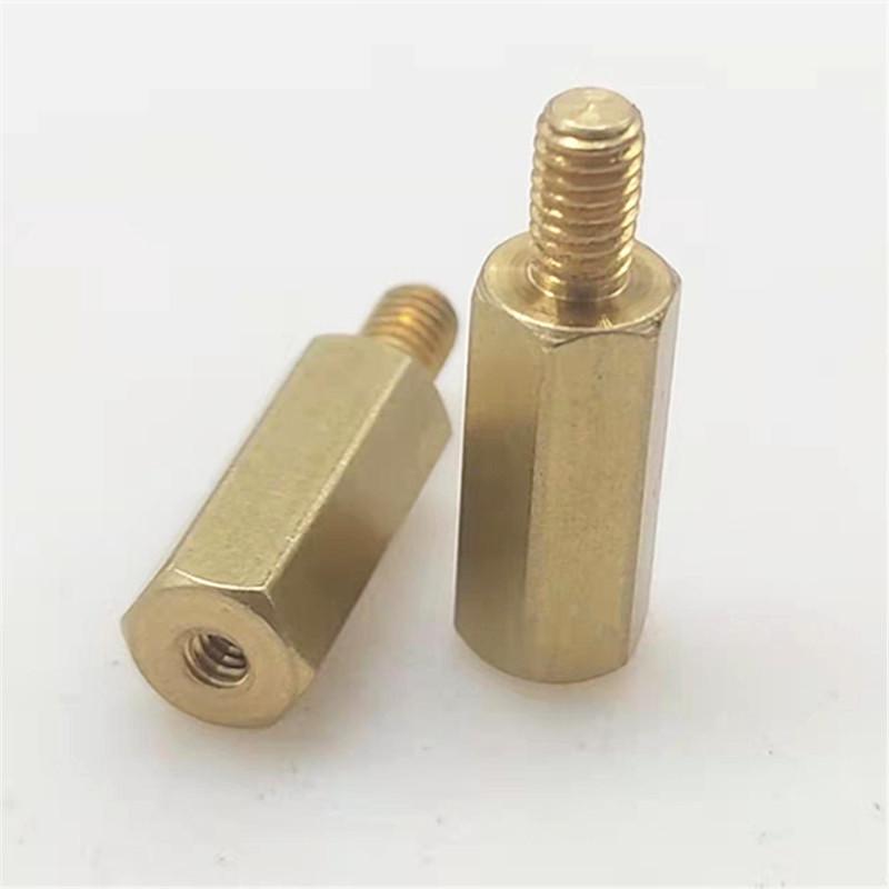 M3 To M2 Hexagonal Copper Stud for Circuit Board Support and Isolation