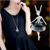 Snowflake Zircon Long Chain for Women Fashion Silver Color Crystal Maxi Necklaces & Pendants Statement Collier Jewelry