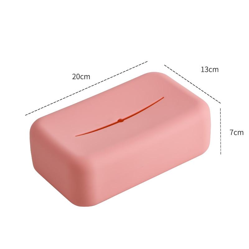 Cream Style Soft Silicone Tissue Box for Living Room Coffee Table