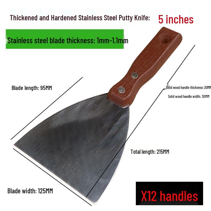 Stainless Steel Putty Knife Set: Scraper, Trowel, and Spatula for Painting and Wall Repair