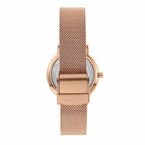 Skagen Women's Watch, Rose Gold/Blue, One Size, Signatur Lille