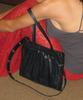 Partimento Women 2Way Studded Shirred Flat Bag_Navy