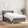 Box Spring Bed with Mattress Dark Gray 80 x 200 cm Fabric