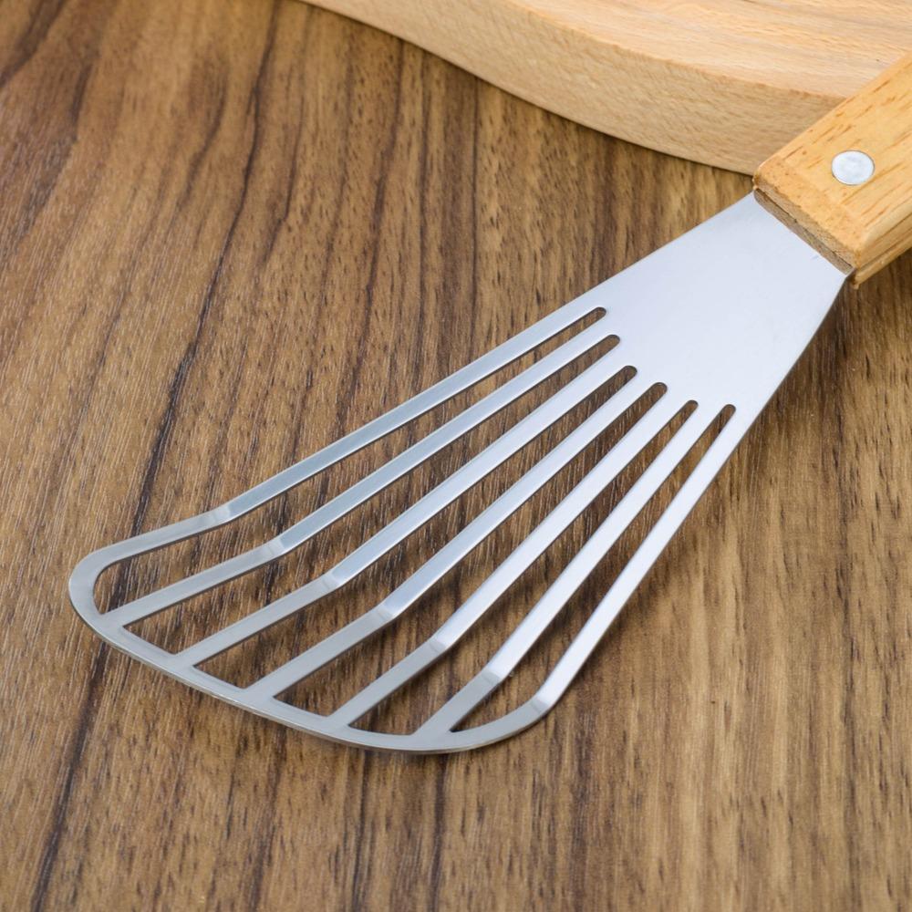 Stainless Steel Fish Spatula Non-Stick Slotted Turner Kitchen Cooking Utensils Kitchen Accessories