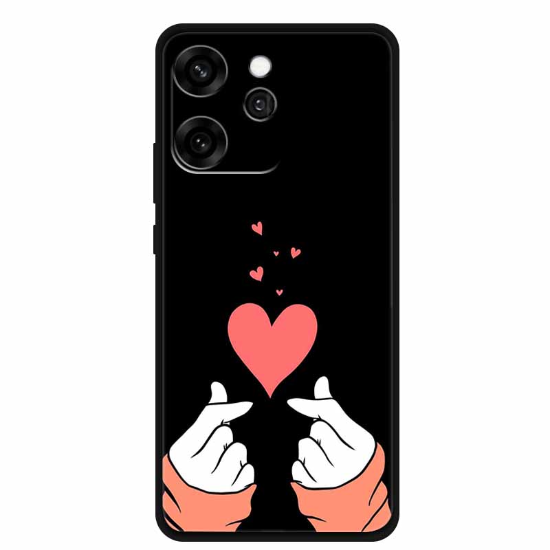 For Oppo Reno15 Phone Case TPU Soft Silicone Tech Style Case for Oppo Reno 15 Flower Heart-shaped Protector Cover PLW110 Coque