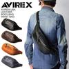 Avirex Brut Series Leder Body Bag/Hüfttasche für Damen und Herren, F 43Choco (AVX5614)