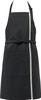 Bib Apron for Vintage Neck Bib T8805 Free Size [Arbe] Restaurants, Hotels, Cafes, Twill, 100% Cotton, Piping, Apron, C-10, Black,
