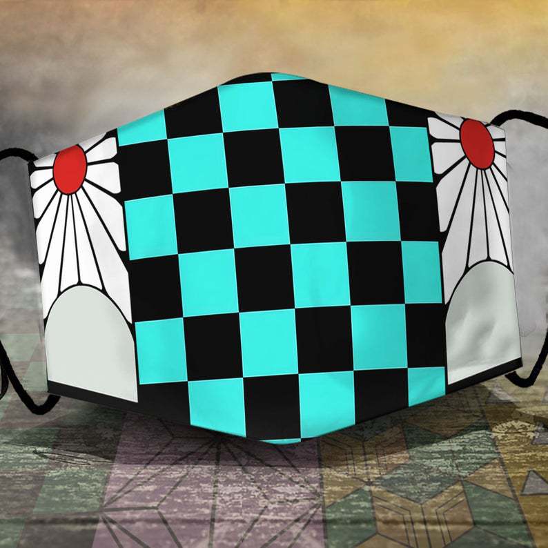 Demon Slayer Geprinte Stofdichte Masker met Filtergleuf voor Mannen en Vrouwen