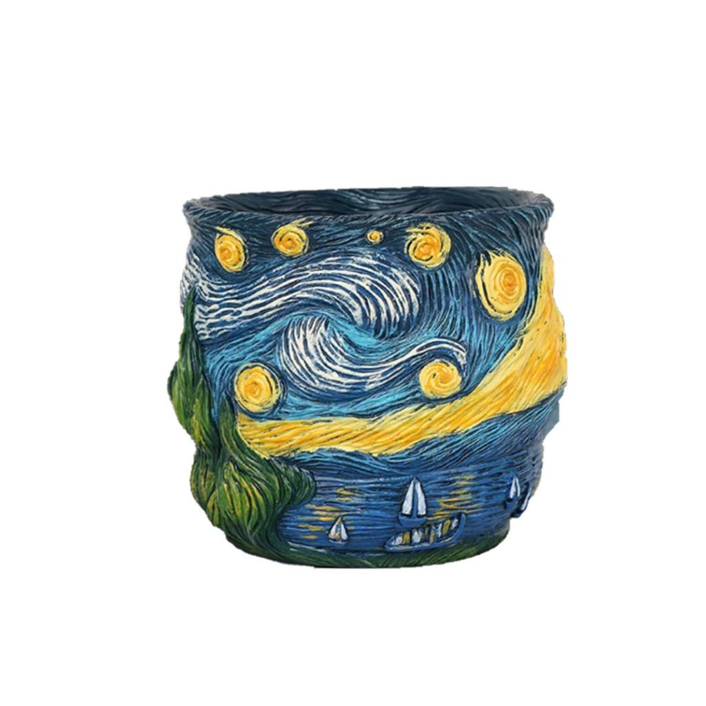 Sky Resin Flower Pot,  Sky Creative Flower Planting Tool, Balcony Potted Plant, Decorative Ornaments.