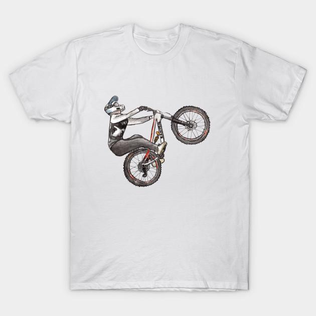 

Men Black Print T-shirt Fabio Wibmer Backflip No-Cut Transfer Paper Print Cotton Tshirt L білий