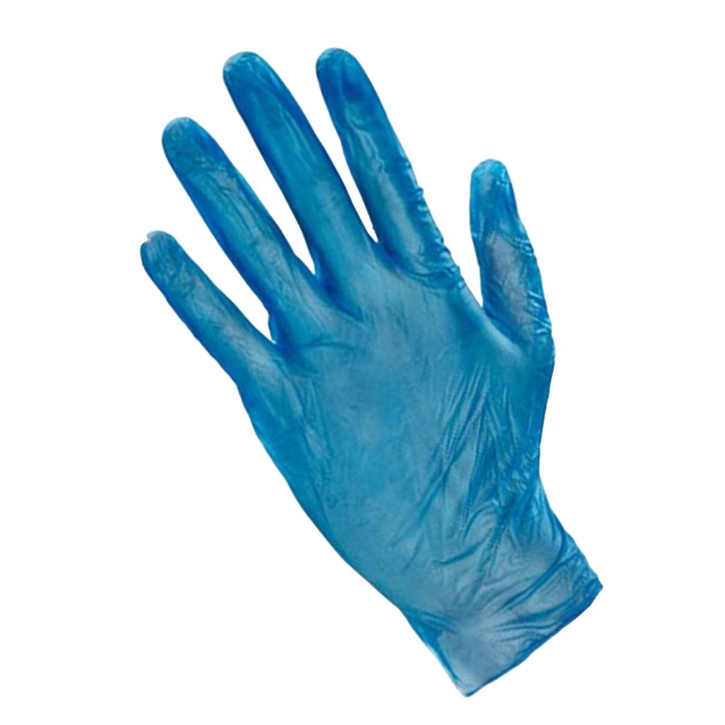 Disposable Vinyl Glove Powder Free Clear Blue Medium 100pk