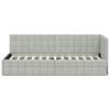 Corner Bed Frame with Headboard Light Grey 80 Cm X 200 Cm Velvet