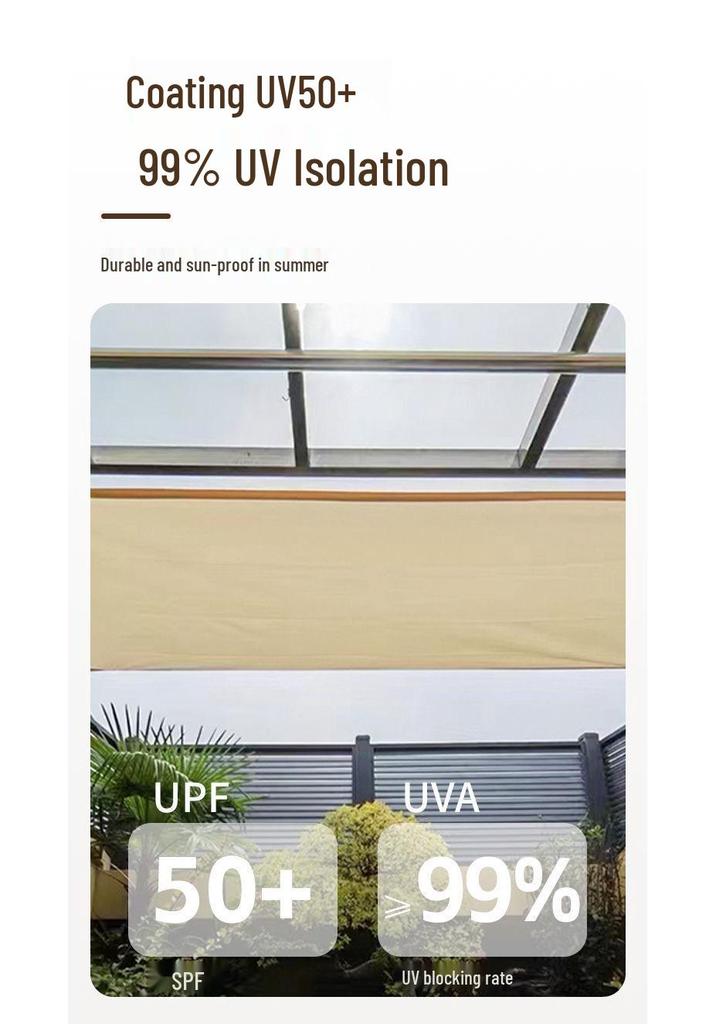 Silver-Plated Thickened Sunshade Fabric: Outdoor UV and Rain Protection Awning
