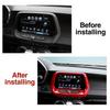 8'' Central GPS Navigation Screen Frame Trim Cover for Chevrolet Camaro 17+ Red