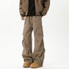 Men S Thickened Casual Cargo Pants Loose Straight Wide Leg Trousers