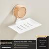 Meilade Wall-Mounted No-Drill Soap Dish Holder with Draining Black Walnut Storage Rack