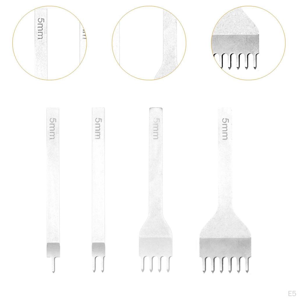 4 Pack DIY Leather Hole Punch Tools for Crafting Belts