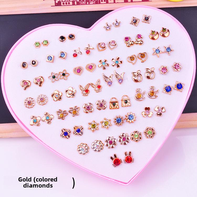 120 Love Earrings for Women: Diamond-Studded Resin and Plastic Jewelry Collection