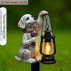 1pcs Dog Shaped Garden Floor Socket 2D Flat Effects Acrylic Material for Outdoor/flowerpot Decorat Lighting Up Cute Pet Lanterns