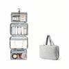 Wet Dry Separation Travel Hanging Wash Bag Waterproof Makeup Bag 4 Fold Toiletry Bag  Daily Use