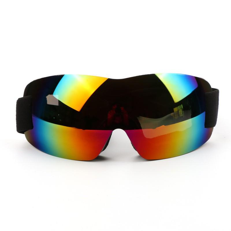 Adult Single-Layer Ski Goggles Anti-Fog Windproof Snowboarding Eyewear PC Lens Mountain Climbing Smoke Lens