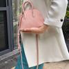 Advanced Niche Hand-held Shell Bag For Women New French Style Top Layer Cowhide Mini Single Shoulder Crossbody Bowling Bag