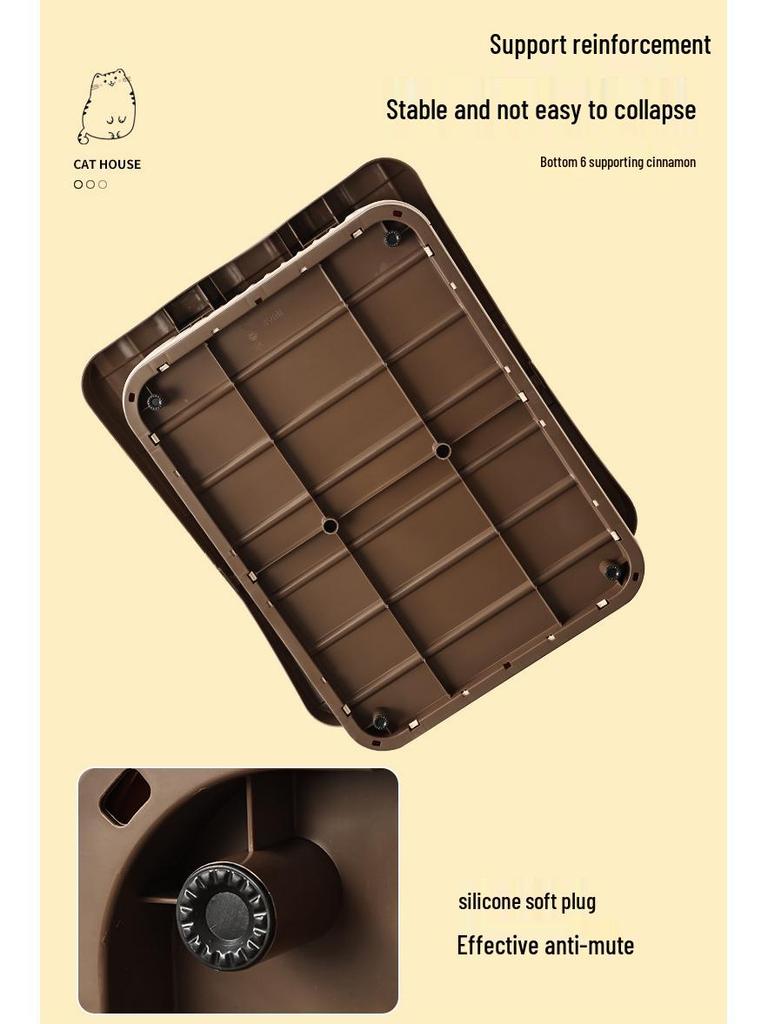 Outdoor Cat and Dog House: All-Weather Semi-Enclosed Shelter, Rainproof and Sunproof Plastic Villa for Stray Cats