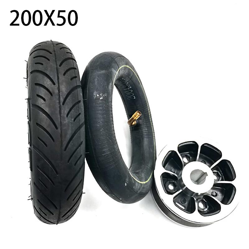 8 Tommer Foldbar Elektrisk Scooter Ydre Dæk Inder Dæk 200X50 Solidt Hjul Dæk til Razor Scooter E-Scooter 8z1173 Kugoo M12