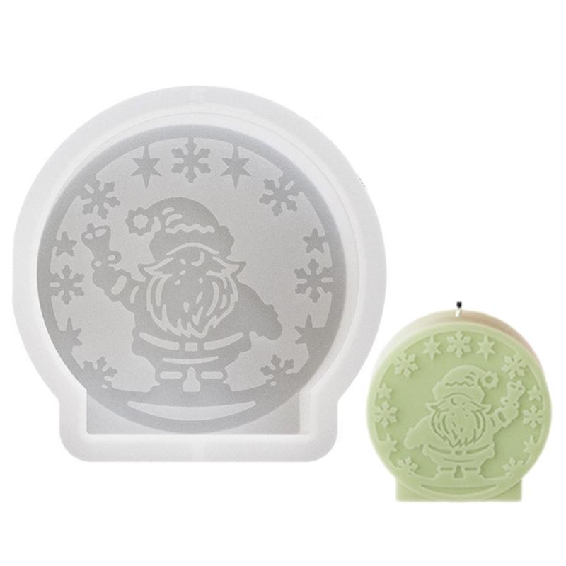 Silicone Crafting Mold Ornament Moulds Christmas Series Sculpture Moulds Figurines Molds Silicone Texture for Craft