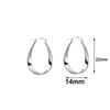 Silver Mobius Geometric Hoop Earrings For Women Party Classic Fine Jewelry Advanced Feeling Accessories